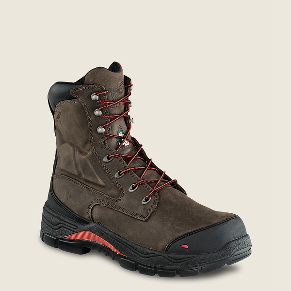 Mens Red Wing King Toe® Adc - 8-inch Waterproof Csa Metguard Toe - Safety Boots Dark Grey - FAK50816